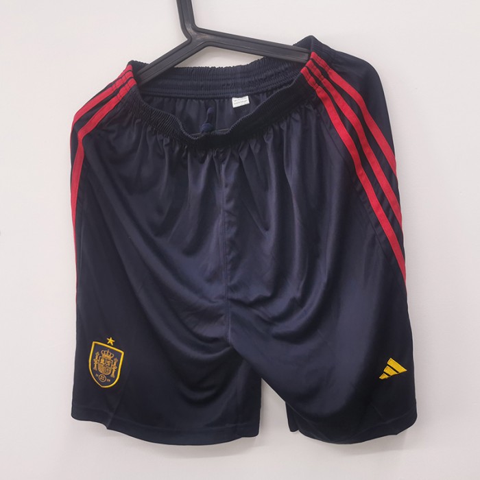 STOCK CLEARANCE [SIZE XL] 2022 Spain Home Shorts Navy Blue Shorts Jersey-2960410