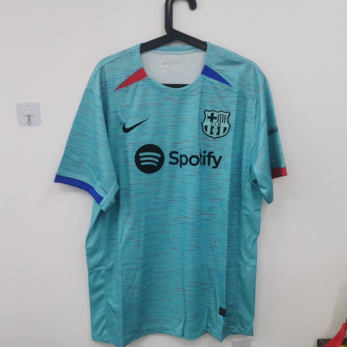 STOCK CLEARANCE [SIZE XXL] 23/24 Barcelona Third Away Green Jersey Kit short sleeve-4957813