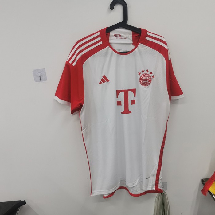 STOCK CLEARANCE [SIZE XXL] 23/24 Bayern Munich Home White Red Jersey Kit short sleeve-1271388