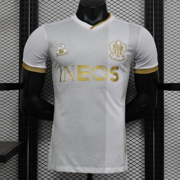 24/25 Nice Away White Gold Jersey Kit short sleeve (Player Version)-3318657