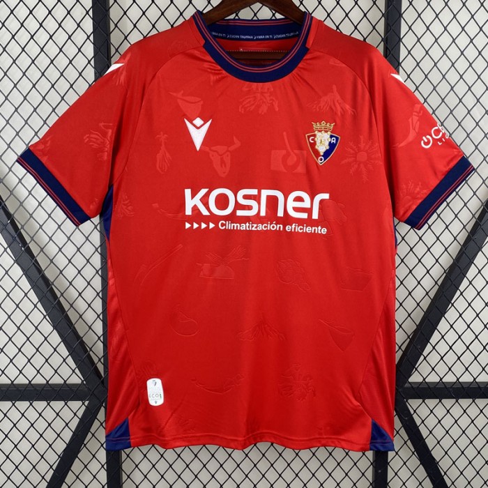 24/25 Osasuna Home Red Jersey Kit short sleeve-473207