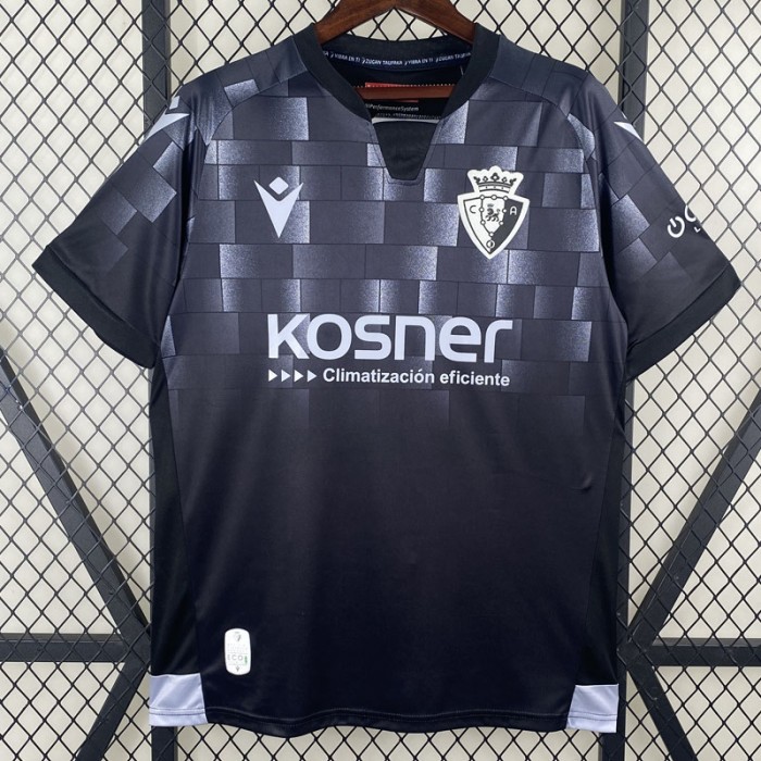 24/25 Osasuna Third Away Black Gray Jersey Kit short sleeve-7046089