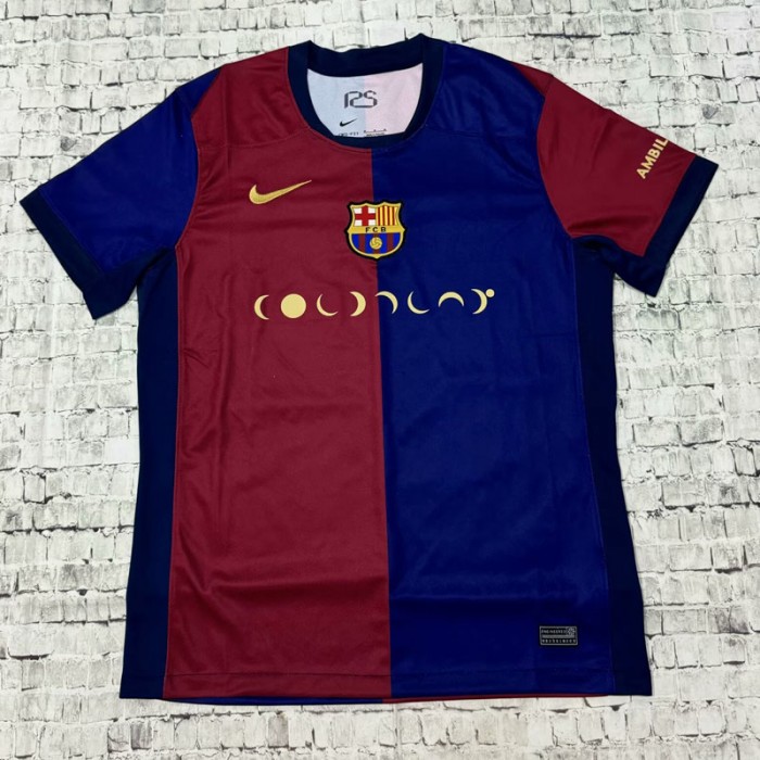 24/25 Barcelona Special Edition Navy Blue Red Jersey Kit short sleeve-4513373