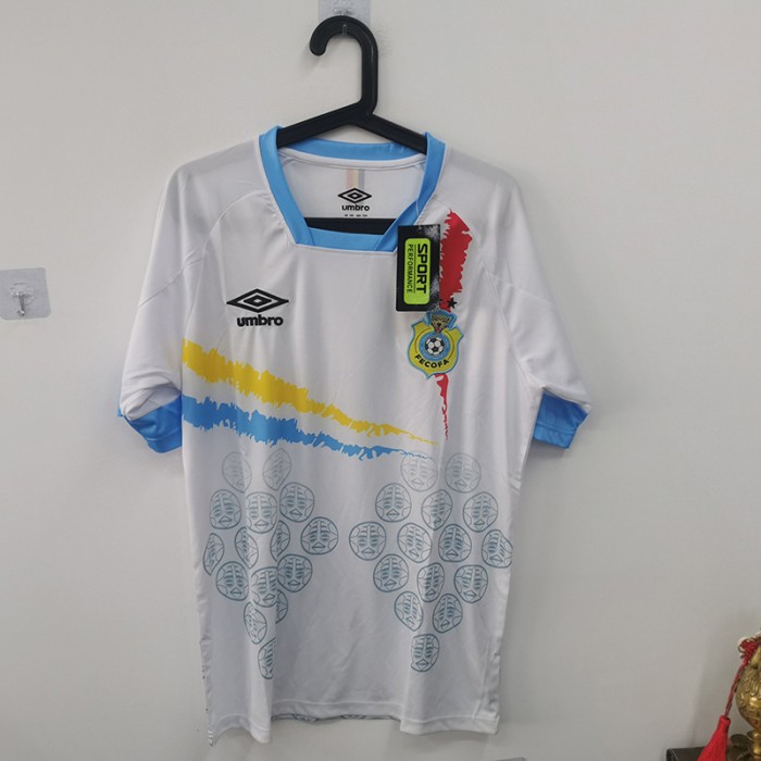 STOCK CLEARANCE [SIZE M] 23/24 Congo Away White Jersey Kit short sleeve-4755649