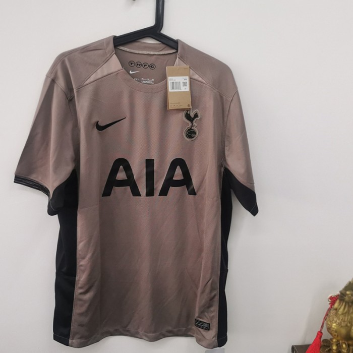 STOCK CLEARANCE [SIZE XXL] 23/24 Tottenham Hotspur Third Away Brown Jersey Kit short sleeve-3992277