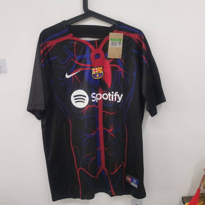 STOCK CLEARANCE [SIZE L] 23/24 Barcelona Special Edition Black Jersey Kit short sleeve-2792824