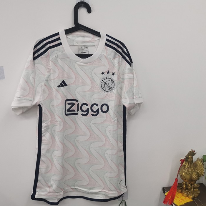 STOCK CLEARANCE [SIZE XL] 23/24 Ajax Away White Jersey Kit short sleeve-5055767