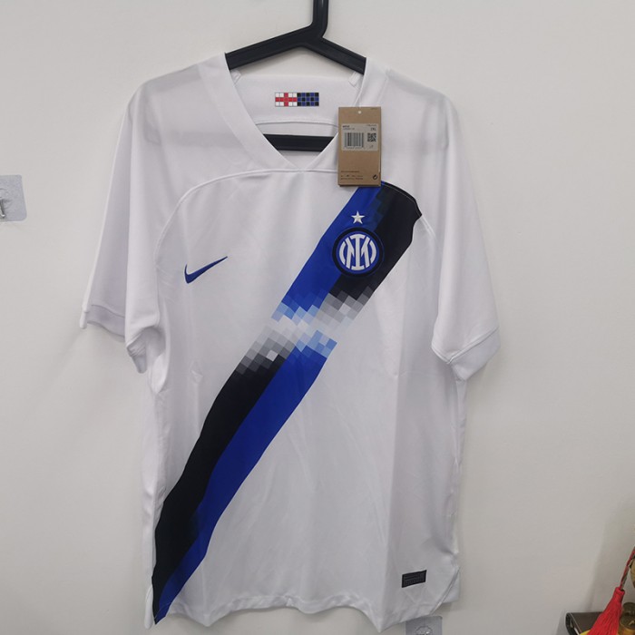 STOCK CLEARANCE [SIZE XXL] 23/24 Inter Milan Away White Jersey Kit short sleeve-7176461