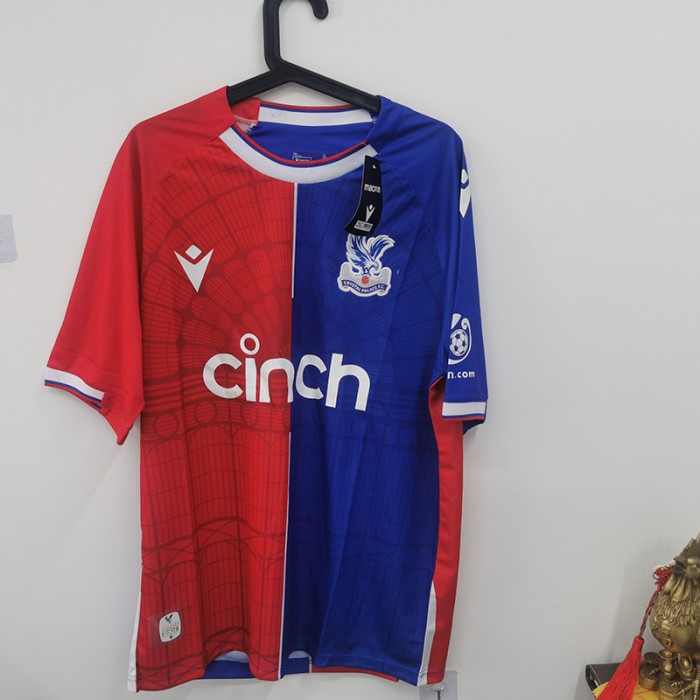 STOCK CLEARANCE [SIZE XXL] 23/24 Crystal Palace Home Blue Red Jersey Kit short sleeve-6996344