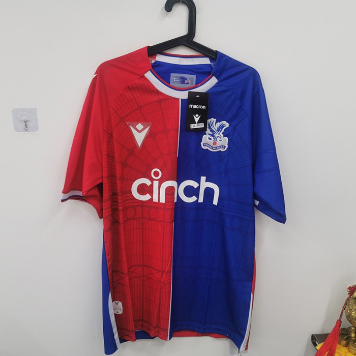 STOCK CLEARANCE [SIZE XXL] 23/24 Crystal Palace Home Blue Red Jersey Kit short sleeve-3970697