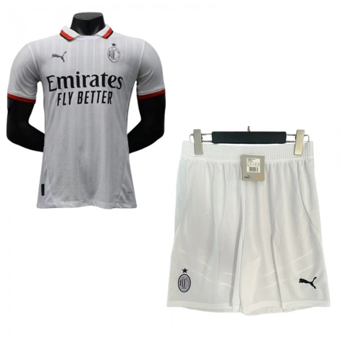 24/25 AC Milan Away White Jersey Kit short sleeve (Shirt + Short) (Player Version)-6872710