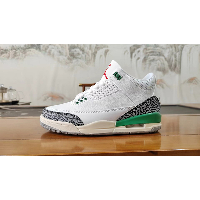 Air Jordan 3 AJ3 High Running Shoes-White/Green-1412053