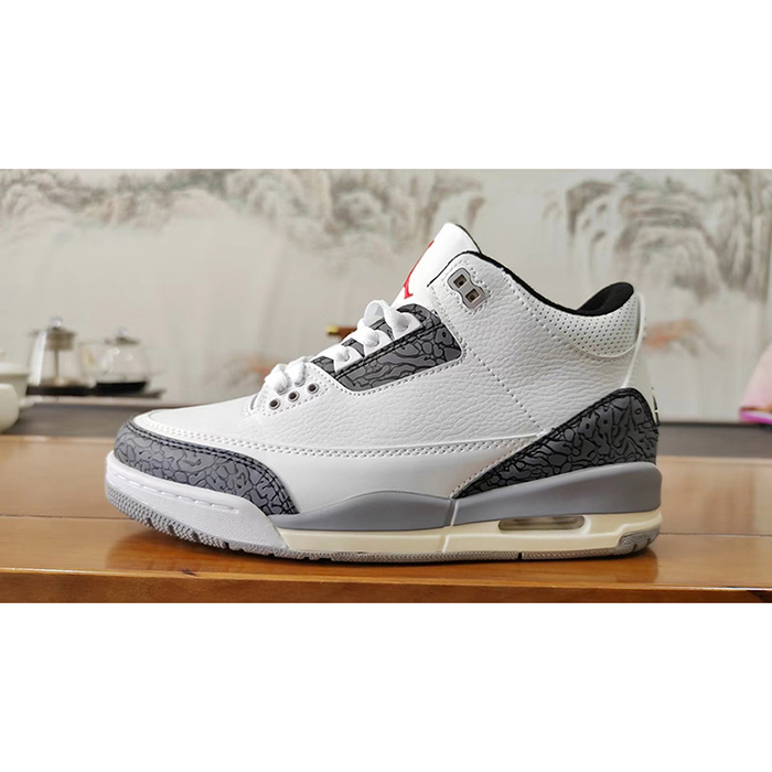 Air Jordan 3 AJ3 High Running Shoes-White/Gray-7951006