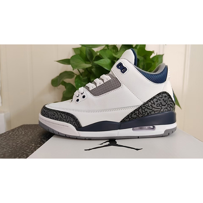 Air Jordan 3 AJ3 High Running Shoes-White/Gray-3916149