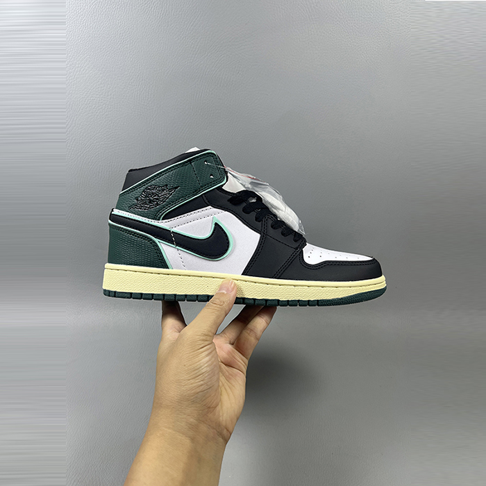 Air Jordan 1 AJ1 High Running Shoes-White/Green-3028377