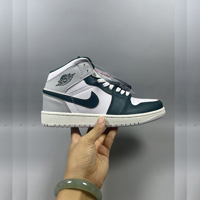 Air Jordan 1 AJ1 High Running Shoes-Gray/Navy Blue-4974635