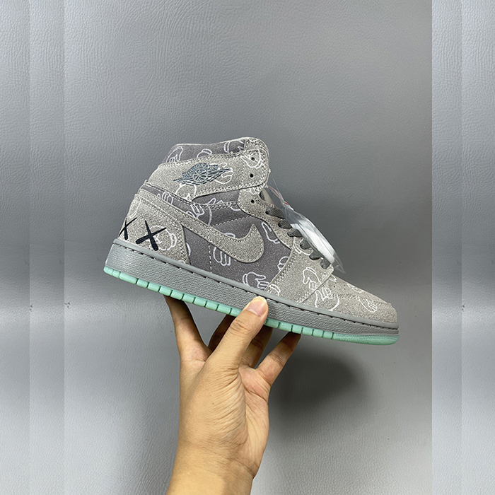 Air Jordan 1 AJ1 High Running Shoes-All Gray-577506