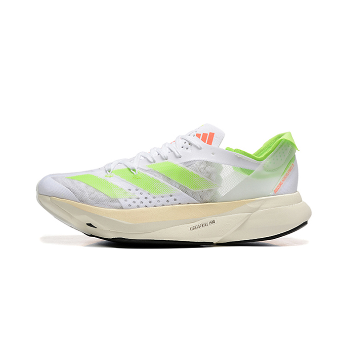 Adizero Adios Por3 Running Shoes-White/Green-2835231