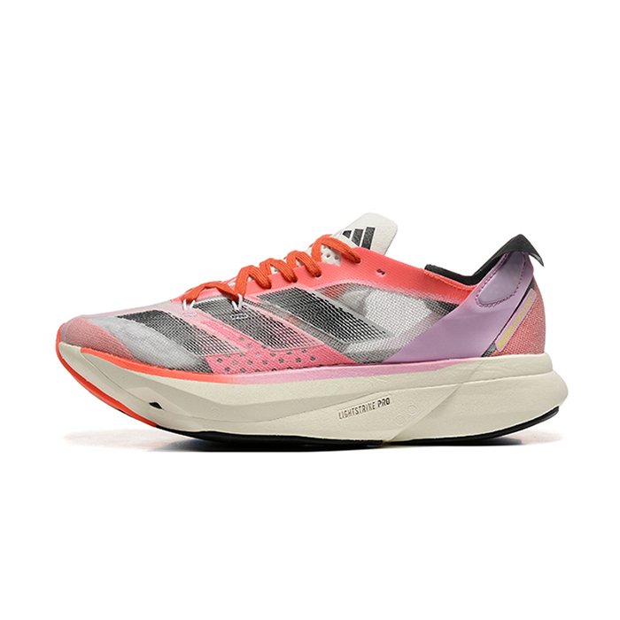 Adizero Adios Por3 Running Shoes-Pink/Gray-8430657