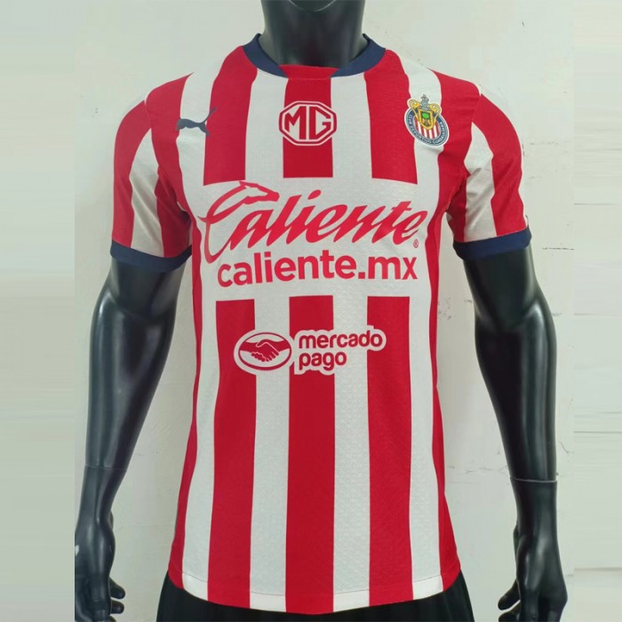 24/25 Chivas Home White Red Jersey Kit Short Sleeve (Player Version)-8858342