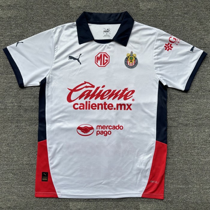 24/25 Chivas Away White Red Jersey Kit Short Sleeve-5802053