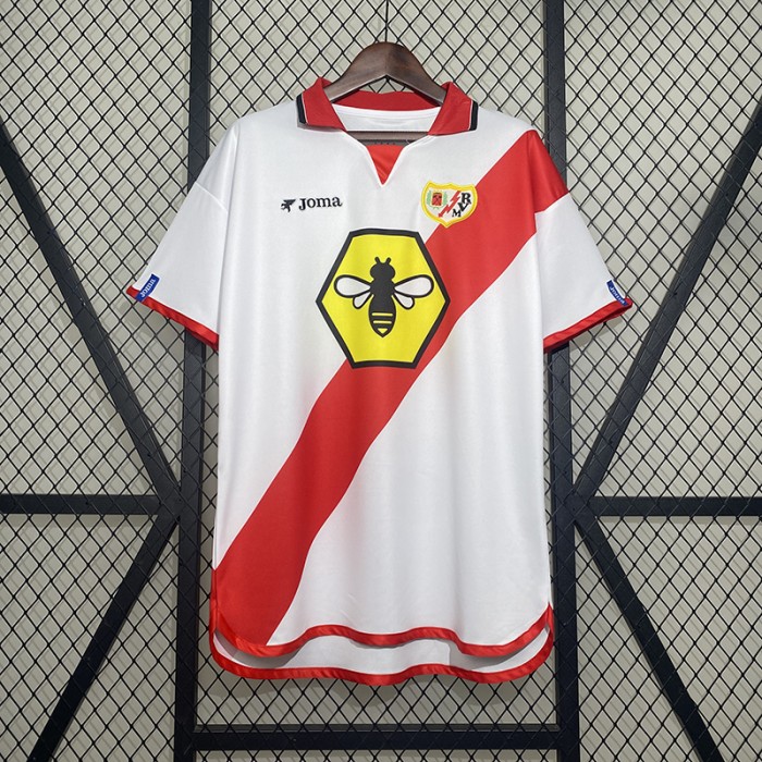 Retro 01/02 Rayo Vallecano Home White Red Jersey Version Short Sleeve-1017573