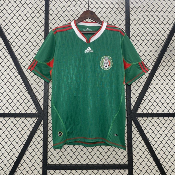 Retro 2010 Mexico Home Green Jersey Version Short Sleeve-6625817