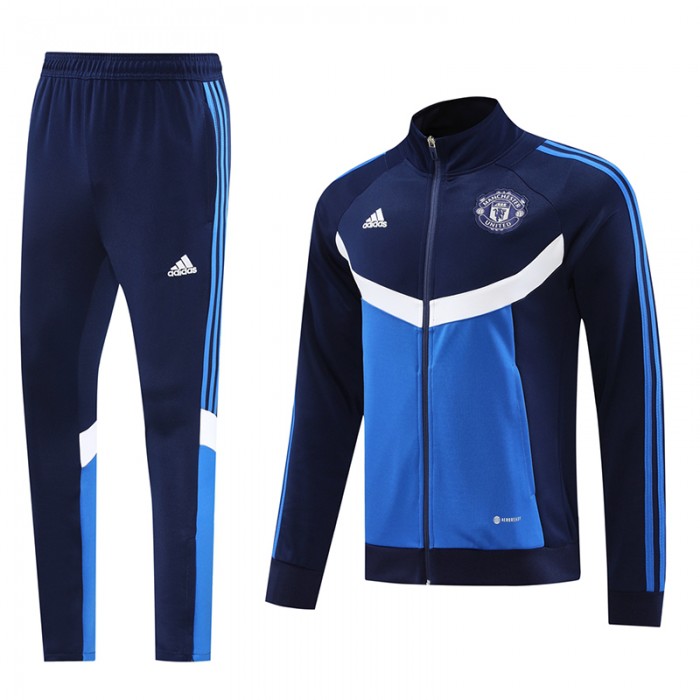 24/25 Manchester United M-U Nvay Blue Edition Classic Jacket Training Suit (Top+Pant)-9495736