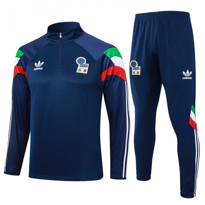 2024 Italy Navy Blue Edition Classic Jacket Training Suit (Top+Pant)-2147010