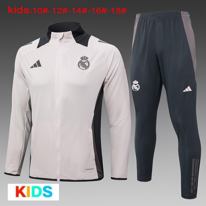 24/25 Kids Real Madrid Khkai Edition Classic Jacket Training Suit (Top+Pant)-6932266