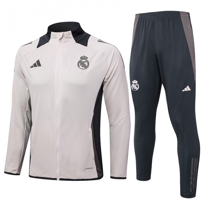 24/25 Real Madrid Khaki Black Edition Classic Jacket Training Suit (Top+Pant)-7137791