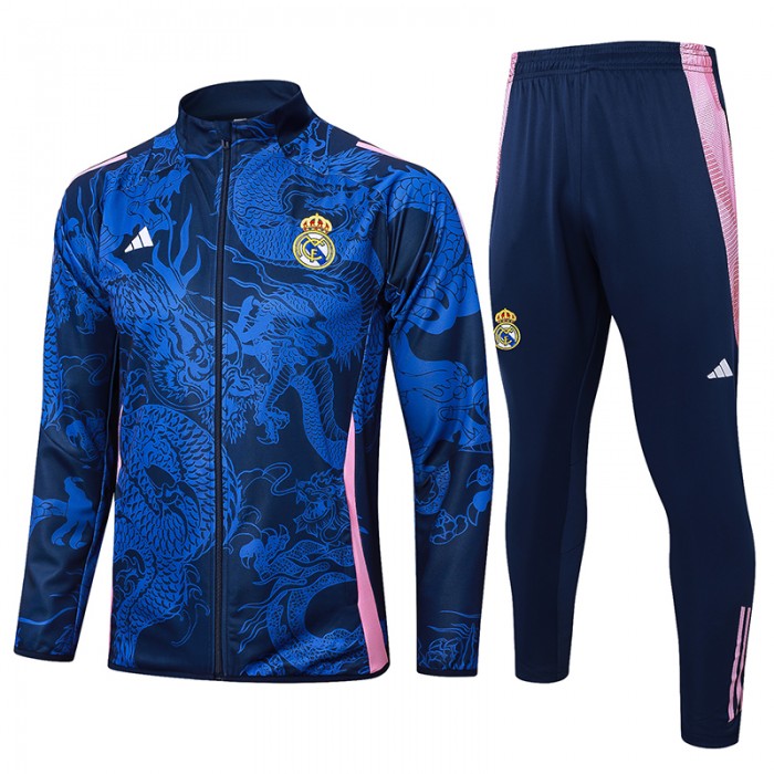 24/25 Real Madrid Navy Blue Edition Classic Jacket Training Suit (Top+Pant)-8674923