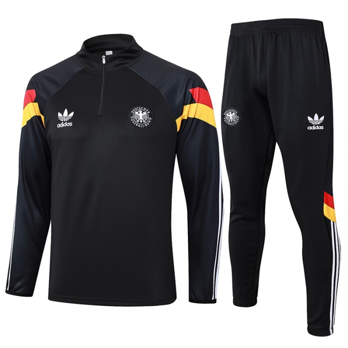 2024 Germany Black Edition Classic Jacket Training Suit (Top+Pant)-5851343