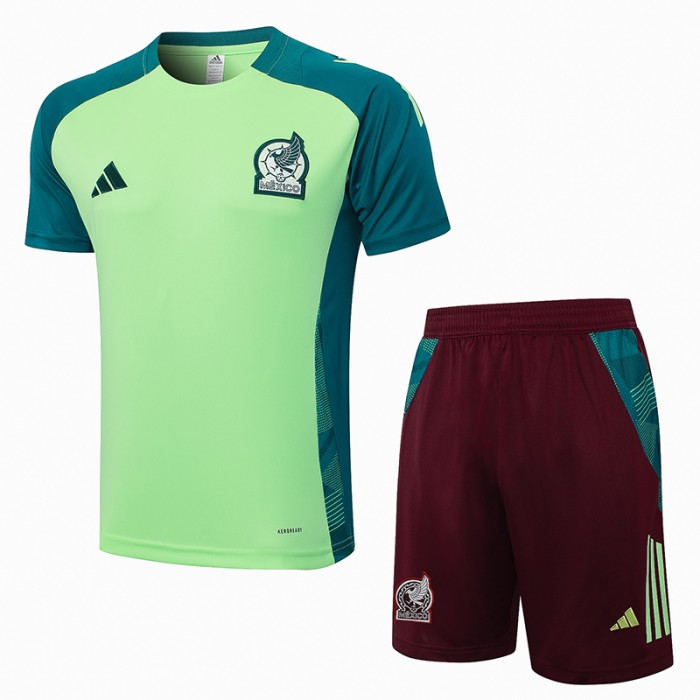 2024 Mexico Training Green Jersey Kit short Sleeve (Shirt + Short)-8026394