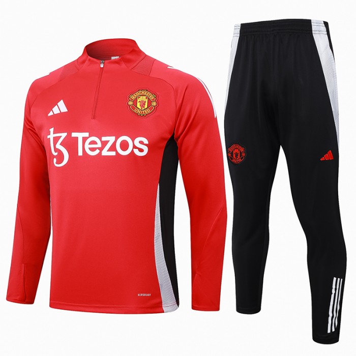 24/25 Manchester United M-U Red Edition Classic Jacket Training Suit (Top+Pant)-2434286