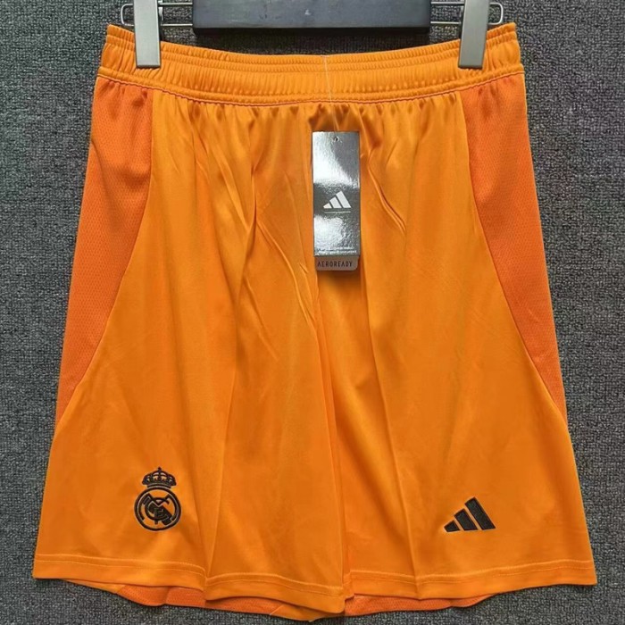 24/25 Real Madrid Away Shorts Orange Shorts Jersey-4582592