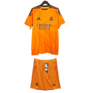 24/25 Real Madrid Away Orange Jersey Kit short sleeve (Shirt + Short)-5304771