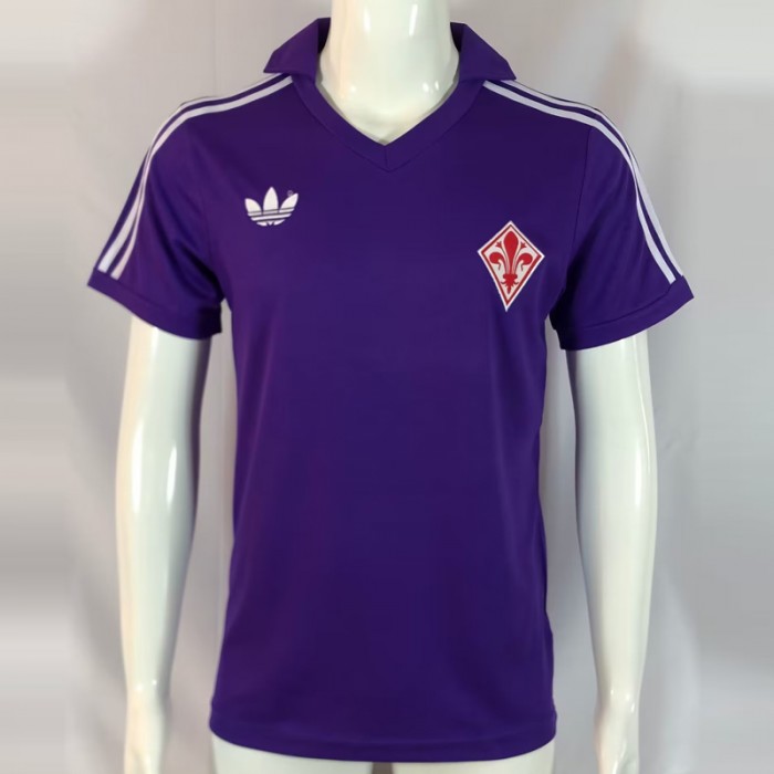 Retro 79/80 Fiorentina Home Purple Jersey Kit short sleeve-2893974