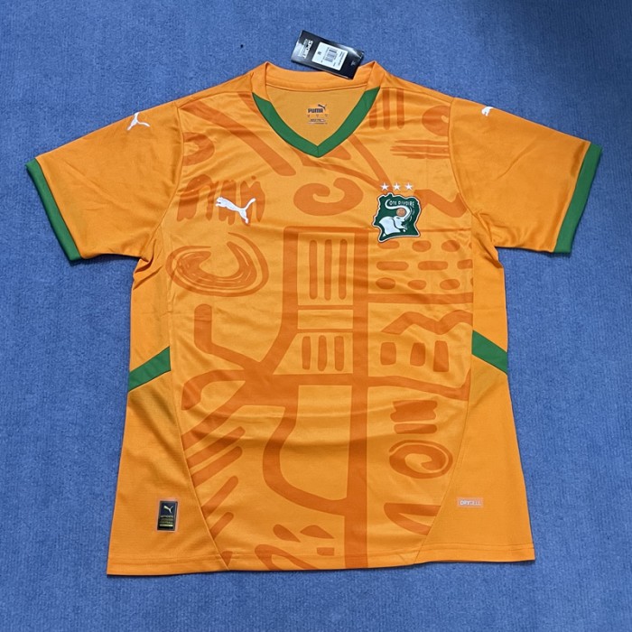 2024 Coate d'Ivoire Home Orange Jersey Kit short sleeve-904293