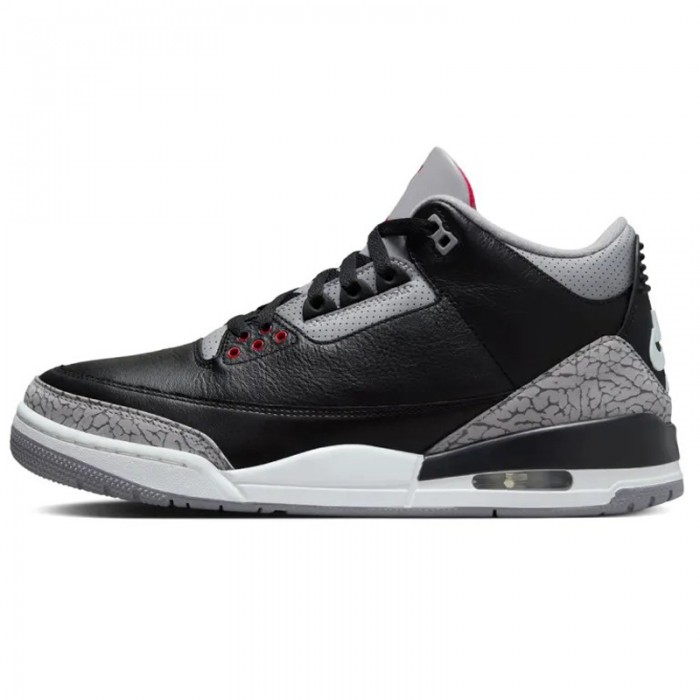 Air Jordan 3 Black Cement AJ3 SNEAKER Running Shoes-Black/Gray-8827980