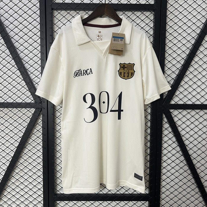 24/25 Barcelona 'LAMINE YAMAL 304' Special Edition White Jersey Kit Short Sleeve-7578807