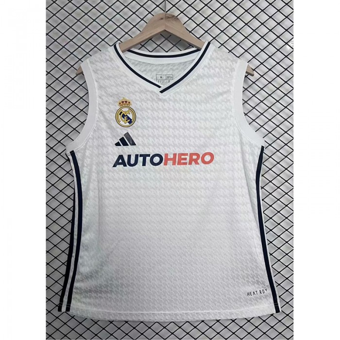 24/25 Real Madrid White jersey Kit Sleeveless Vest-3675923