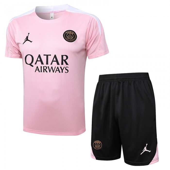 24/25 Paris Saint-Germain PSG Pink Training Jersey Kit short Sleeve (Shirt + Short)-928805