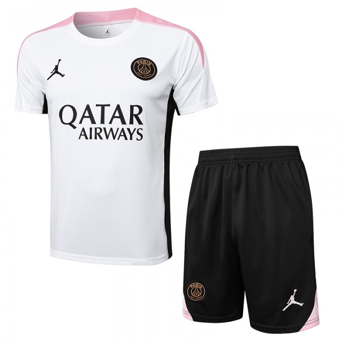 24/25 Paris Saint-Germain PSG White Training Jersey Kit short Sleeve (Shirt + Short)-972127