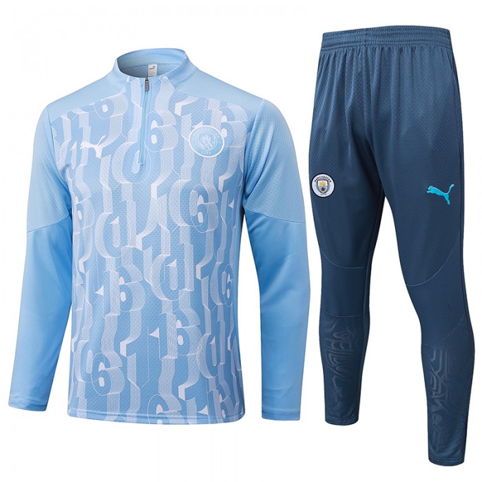 24/25 Manchester City Light Blue Edition Classic Jacket Training Suit (Top+Pant)-1793984