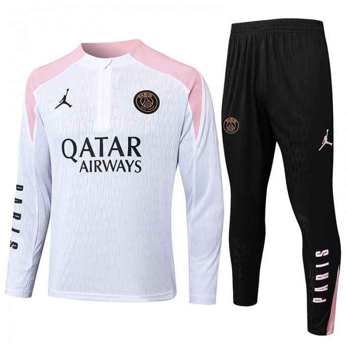 24/25 Paris Saint-Germain PSG White Edition Classic Jacket Training Suit (Top+Pant)-6866856