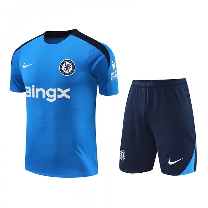 24/25 Chelsea Blue Training Jersey Kit short Sleeve (Shirt + Short)-9548891