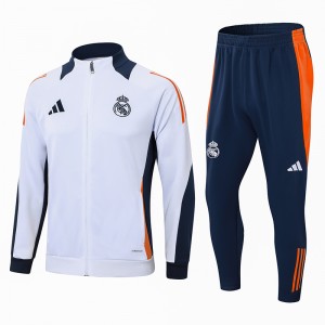 24/25 Real Madrid White Edition Classic Jacket Training Suit (Top+Pant)-4521726