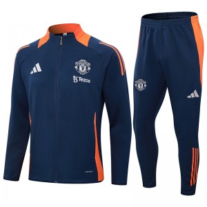 24/25 Manchester United M-U Navy Blue Edition Classic Jacket Training Suit (Top+Pant)-5279058