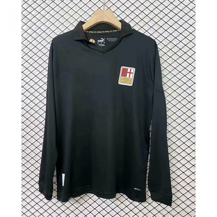 24/25 AC Milan 125th Anniversary Black Jersey Kit Long sleeve-4320895